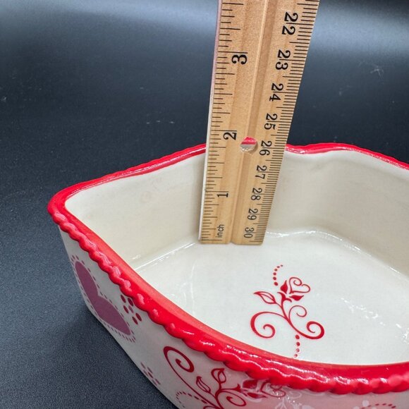 New Temptations Figural LIPS Trinket Box White red hearts - Picture 7 of 12